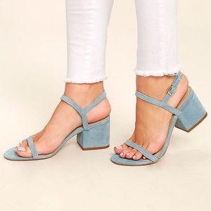 Matisse Stella Suede Block Heel Sandal in Blue